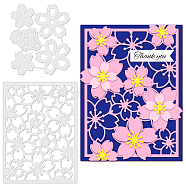 2Pcs 2 Styles Carbon Steel Cutting Dies Stencils, for DIY Scrapbooking, Photo Album, Decorative Embossing Paper Card, Stainless Steel Color, Flower Pattern, 6.9~8.5x8.1~11.5x0.08cm, 1pc/style(DIY-WH0309-631)