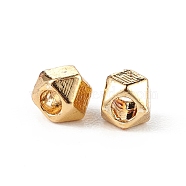 Alloy Beads, Long-Lasting Plated, Cube, Golden, 2.5x2.5x2mm, Hole: 1mm(FIND-C025-01G)