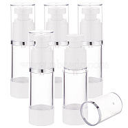 Plastic Empty Refillable Airless Pump Bottle, Travel Lotion Foundation Containers, Column, Clear, 3.3x11.9cm, Capacity: 30ml(1.01fl. oz)(AJEW-WH0258-868A)