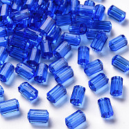 Transparent Acrylic Beads, Faceted, Polygon, Blue, 9x5mm, Hole: 1.8mm, about 3496pcs/500g(TACR-S154-27B-86)