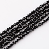 Natural Black Spinel Beads Strands, Round, Faceted, 2mm, Hole: 0.8mm, about 203pcs/strand, 15.75 inch(X-G-K127-05F-2mm)
