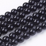 Natural Tourmaline Bead Strands, Round, Black, 6mm, Hole: 0.8mm, about 63pcs/strand, 15.7 inch(G-H1603-6mm)
