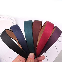 Wide Cloth Hair Bands, Solid Simple Hair Accessories for Women, Mixed Color, 145x130x28mm(OHAR-PW0001-159-M)