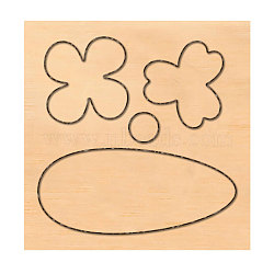 Wood Cutting Dies, with Steel, for DIY Scrapbooking/Photo Album, Decorative Embossing DIY Paper Card, Flower Pattern, 10x10x2.4cm(DIY-WH0169-36)