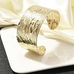 304 Stainless Steel Textured Cuff Bangles, Wide Band Bangles for Women, Starfish, Golden, 1-3/8 inch(3.4cm), Inner Diameter: 2-3/8 inch(6.1cm)(BJEW-G734-01B-G)