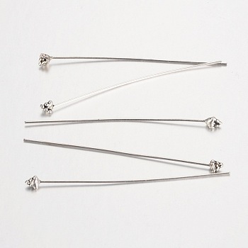 Alloy Fancy Pin, Cadmium Free & Nickel Free & Lead Free, Antique Silver, 54x3x0.8mm.