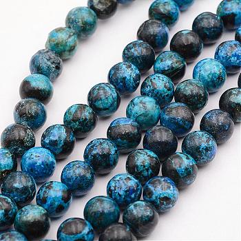 Natural Variscite Bead Strands, Round, 10mm, Hole: 2mm, about 39pcs/strand, 15.7 inch