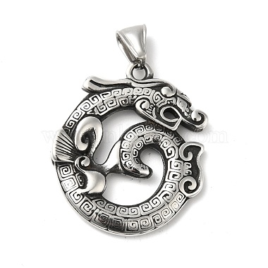 Antique Silver Dragon 304 Stainless Steel Pendants
