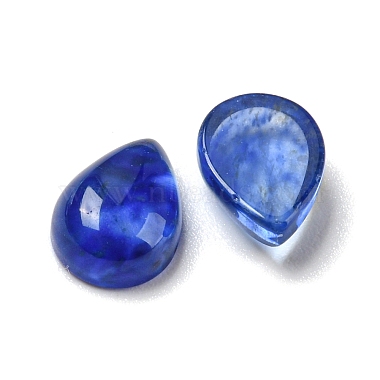 Synthetic Blue Watermelon Stone Glass Cabochons(G-O175-22-27)-2