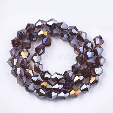 Chapelets de perles en verre galvanoplastique(X-EGLA-Q118-6mm-B01)-2