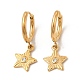 Crystal Rhinestone Star Dangle Hoop Earring & Moon Pendant Nacklace(SJEW-P002-07G)-2