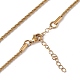 Ion Plating(IP) 304 Stainless Steel Bone Rope Chain Necklace for Women(NJEW-I121-01B-G)-2