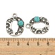 Synthetic Turquoise & Alloy Pendants(PALLOY-H146-01AS-O)-3