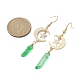 Moon & Star Brass Dangle Earrings(EJEW-JE05460)-4