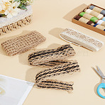 3 Bundles 3 Style Burlap Ribbon, Hessian Ribbon, Jute Ribbon, for DIY Crafts Decoration, Mixed Color, 1-5/8~1-3/4 inch(40~45mm), about 2.19 Yards(2m)/Style(OCOR-LP0003-14)