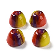 Resin European Large Hole Beads, Cone, Yellow, 14x20x20mm, Hole: 5mm(RESI-U009-03B-01)