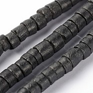 Natural Coconut Column Bead Strands, Black, 3.5x2~4mm, Hole: 1mm, about 237pcs/strand, 23.2 inch(COCB-O001-06)