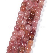 Natural Strawberry Quartz Beads Strands, Nuggets Tumbled Stone, 6.5~15x7~14x7~14mm, Hole: 1~1.4mm, about 32~33pcs/strand, 15.16~ 15.75 inch(38.5~40cm)(G-C038-02L)