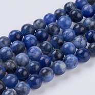 Natural Sodalite Beads Strands, Round, 6mm, Hole: 1mm, about 32pcs/strand, 7.6 inch(G-G515-6mm-07)
