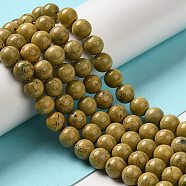 Natural Verdite Stone Beads Strands, Grade A, Round, 8mm, Hole: 1mm, about 51pcs/strand, 16.14''(41cm)(G-P515-A02-01)