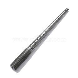 Steel Ring Sizer Mandrel, Ring Gauge, Platinum, 29.3x2.45cm(TOOL-C002-02A)