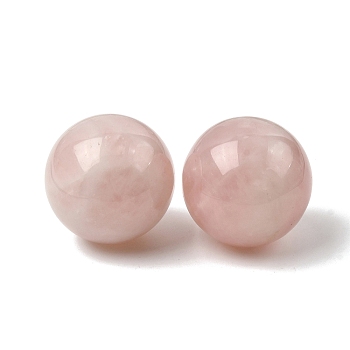 Natural Rose Quartz Sphere Beads, No Hole/Undrilled, Round Ball Beads, 30~31mm