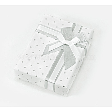 White Rectangle Cardboard Jewelry Box