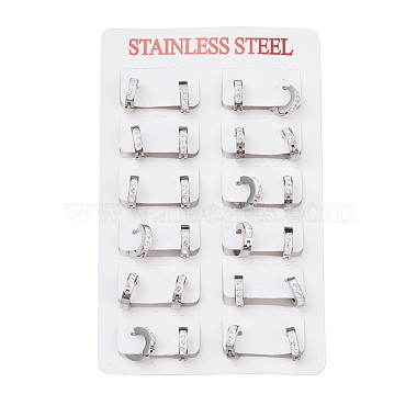 304 Stainless Steel Huggie Hoop Earrings(EJEW-O087-14P)-3