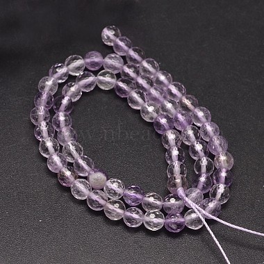 Faceted Natural Ametrine Round Bead Strands(G-F266-15-6mm)-2