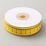 Polyester Rulers, Graduated Tape, Flat, Gold, 5/8 inch(16mm), about 10.00 Yards(9.14m)/Roll(OCOR-WH20018-49B)