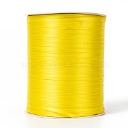 Double Face Satin Ribbon, Polyester Ribbon, Yellow, 1/8 inch(3mm) wide, about 880yards/roll(804.672m/roll)(RC3mmY015)