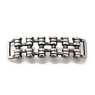 304 Stainless Steel Connector Charms, Chain Links, Antique Silver, 11x39x5.5mm, Hole: 7x2mm(STAS-G350-42AS)