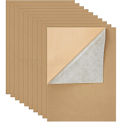 Jewelry Flocking Cloth, Self-adhesive Fabric, Tan, 40x28.9~29cm, 12sheets/set(TOOL-BC0001-75Z)