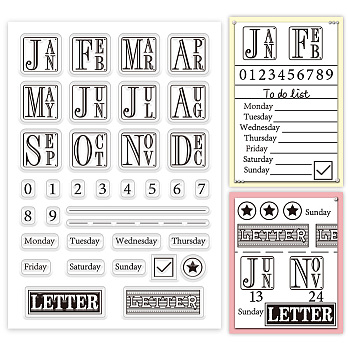 Custom PVC Plastic Clear Stamps, for DIY Scrapbooking, Photo Album Decorative, Cards Making, Letter, 160x110mm
