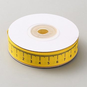 Polyester Rulers, Graduated Tape, Flat, Gold, 5/8 inch(16mm), about 10.00 Yards(9.14m)/Roll