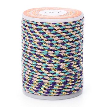 4-Ply Cotton Cord, Handmade Macrame Cotton Rope, for String Wall Hangings Plant Hanger, DIY Craft String Knitting, Purple, 1.5mm, about 4.3 yards(4m)/roll