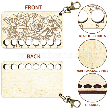  8-Position Wood Embroidery Thread Storage Trays(TOOL-WH0056-020)-3