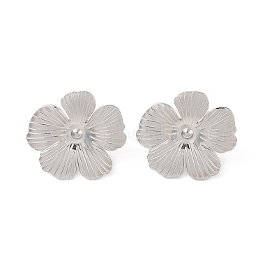 Flower 304 Stainless Steel Stud Earrings