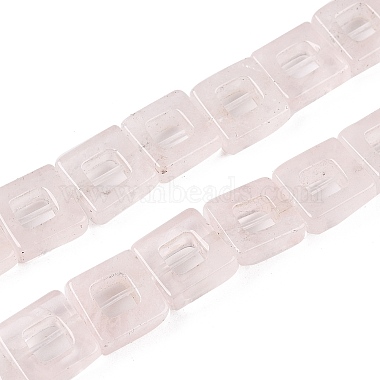 Square Rose Quartz Beads