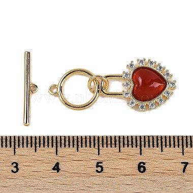 Natural Carnelian Toggle Clasps(KK-P283-39G)-4