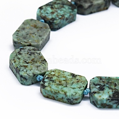Natural African Turquoise(Jasper) Beads Strands(G-F725-01)-3