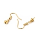 Brass Earring French Hooks with Coil and Ball(KK-P225-01G)-1
