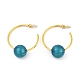 Round Brass Enamel Hoop Earrings for Women(EJEW-Q391-35G-01)-2