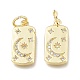 Brass Micro Pave Clear Cubic Zirconia Charms(ZIRC-L076-054G)-1