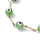 Lampwork Evil Eye Link Chain Bracelets(BJEW-JB10045-05)-3