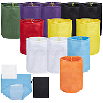 12Pcs 8 Colors Oxford Cloth and Nylon Filter Drawstring Bags, Rectangle, with 1Pc Nylon Mesh Filter Bag and Drawstring Bag, Mixed Color, 46x31x31cm(ABAG-WA0001-41)