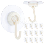 16 Bags Acrylic Hook Hangers, Self-Adhesive Hooks, Beige, 65x19mm(AJEW-WR0003-33)