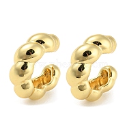 Ring Shape Brass Cuff Earrings, Long-Lasting Plated, Cadmium Free & Lead Free, Real 18K Gold Plated, 21.5x25x8mm(EJEW-Q785-18G)