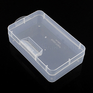 Rectangle Plastic Bead Storage Containers, Clear, 16x9x4cm(CON-Q023-25)