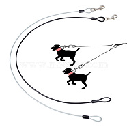 2Pcs 2 Colors Steel Wire Chew-Proof Dog Leash Extension, with PVC, Zinc Alloy Clasp, for Small Medium and Large Dogs, Pet Supplies, Mixed Color, 867x4~26mm, 1pc/color(AJEW-GO0001-39)